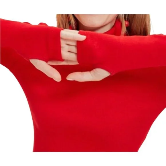 Women High Neck Pure Cotton Top - Picture 5 of 7